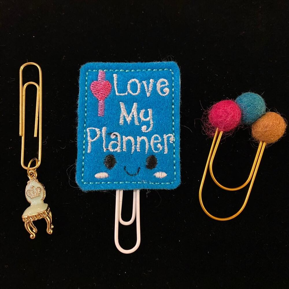 Love my planner clip set of 3